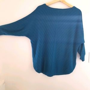 Dana Buchman midnight blue knot top